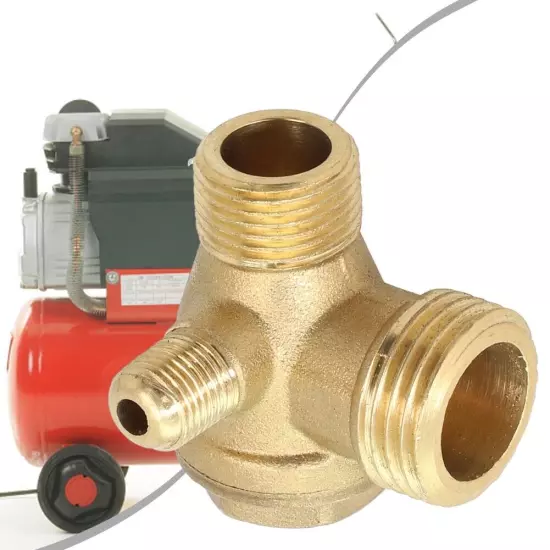 3-Port Brass Air Compressor Check Valve Central Pneumatic Male-Thread G1/2 G3/8#