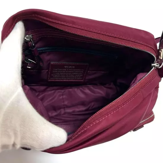 Tumi Shoulder Bag Messenger Purple Nylon