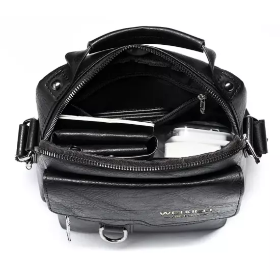 Men Crossbody Bag Men Shoulder Bags Zippers Handbags Large Capacity Artificial L