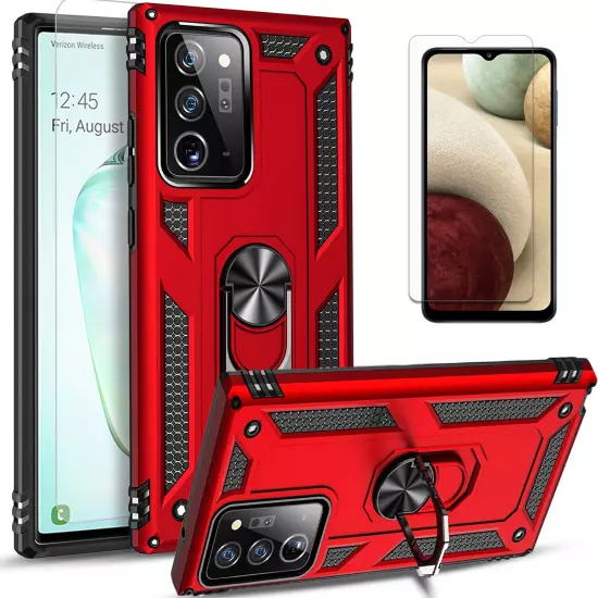 For Samsung Galaxy Note 20 Ultra Note 10 Plus Case Phone Cover + Tempered Glass