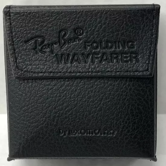 New Ray Ban Black Wayfarer Folding Sunglasses Case w/ cleaning cloth