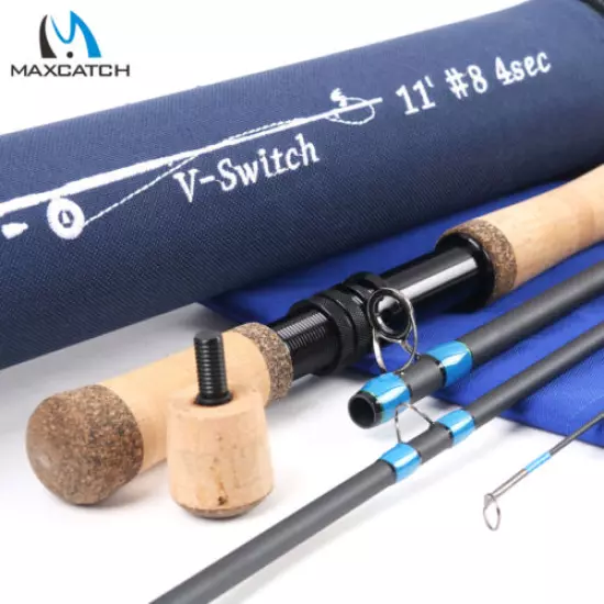 Maxcatch Switch Rod 4/5/6/7/8/9WT Fly Fishing Rod With Switchable Fighting Butt