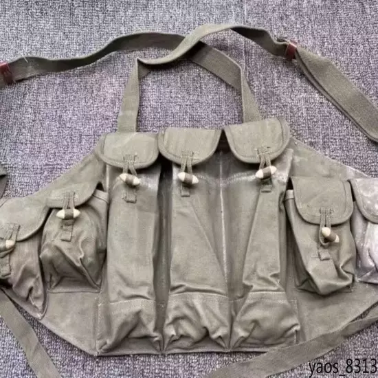 Russia AK Chinese 56 Tactical Chest Rig Vest Pouch with Belt Canvas Bag