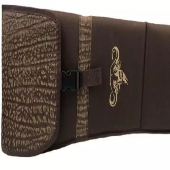 BUFFALO HIDE & NYLON PADDED SHOTGUN SLEEVE SLIP CASE Buffalo Head 50/52/54 BRN