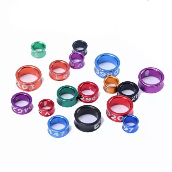 10Pcs Alloy Rings Birds Canary Budgerigar Closed-loop Bird Leg Bands Random