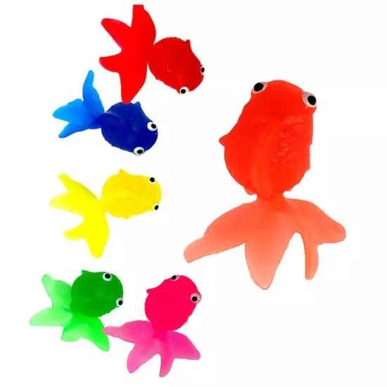 5X Artificial Rubber Goldfish Fish Tank Aquarium Landscape HOT Decor Toys W4N6