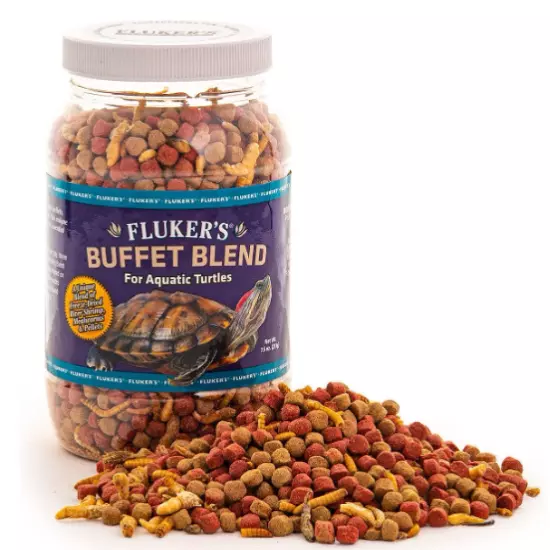 Buffet Blend Aquatic Formula,Turtle Food with Freeze, Vitamin Enriched Pellets