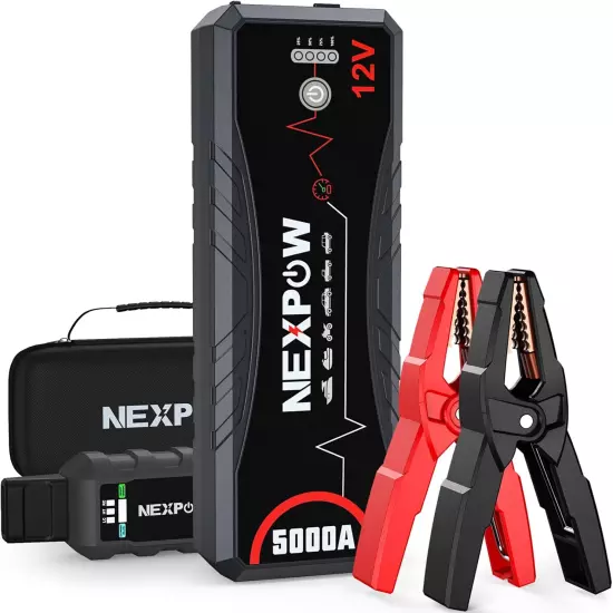 Car Jump StarterCar Battery Jump Starter Pack 5000A Peak Q12 for All Gas and up 