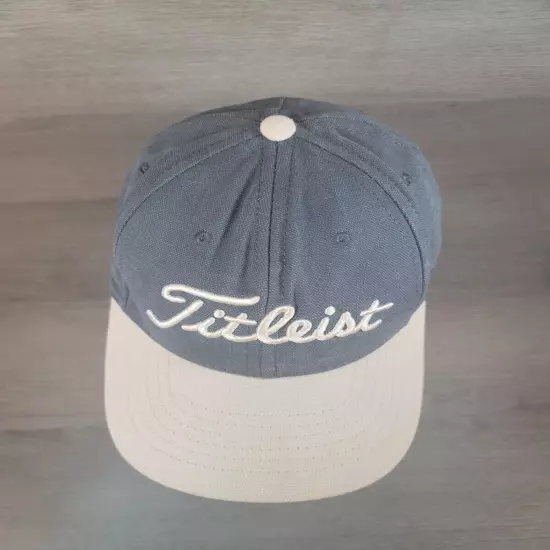 Titleist DCI Embroidered Leather Strap Golf Hat USA One Size 1990's