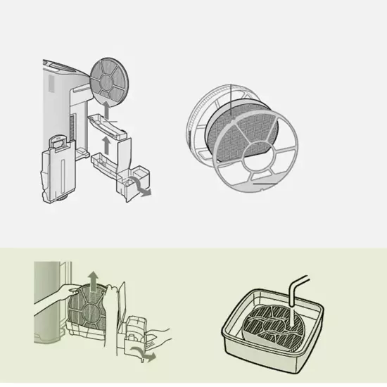 For Sharp KC-D70/E50/F/A40 Purifier Humidification Filter Housing Shell Frames