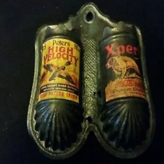 Vintage Style Western & Peters Shotgun Shell Tin Match Holder by Artist 