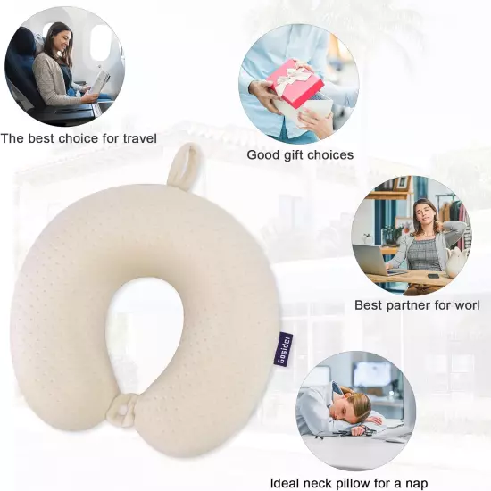 Memory Foam Neck Pillow Comfortable Travel Neck Pillow Neck and Head Support Lig