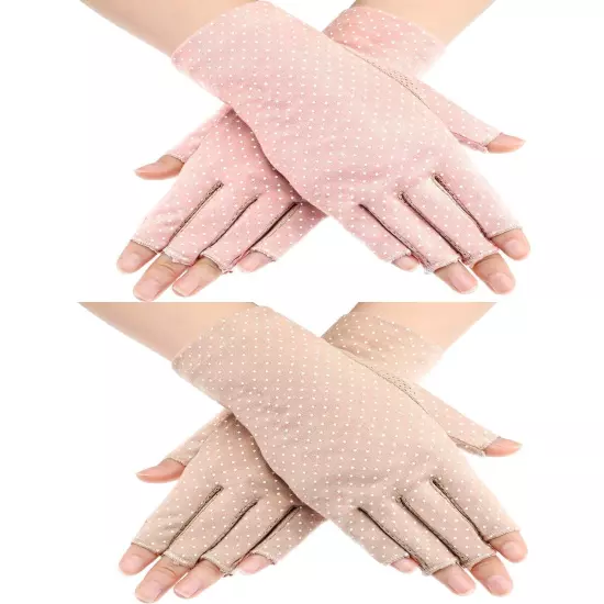 Fingerless Gloves Non Slip UV Protection Driving Gloves Summer Outdoor Gloves...