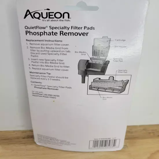 Aqueon QuietFlow 30/50 Phosphate Remover Filter Pads 4 Pack