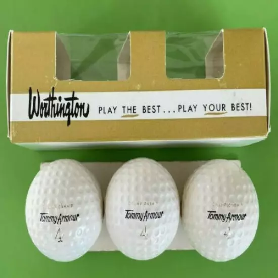 12 Vintage Tommy Armour Championship Worthington Golf Balls 1964 Unused