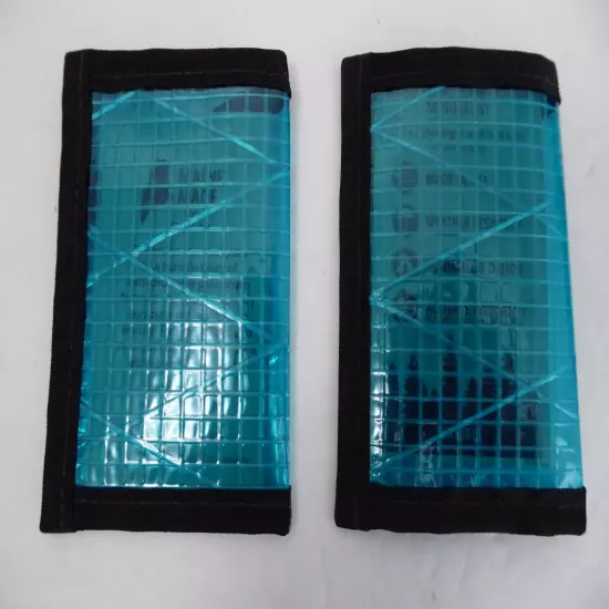 Lot of 2 NEW Roam Flowfold Minimalist Wallet Recycled Sailcloth Aqua Blue