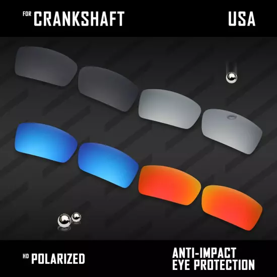 Anti Scratch Polarized Replacement Lenses for-Oakley Crankshaft OO9239 Options