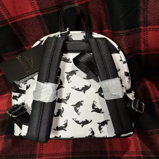 SeaWorld Loungefly Orca Mini Backpack Park Exclusive BNWT EXACT PLACEMENT