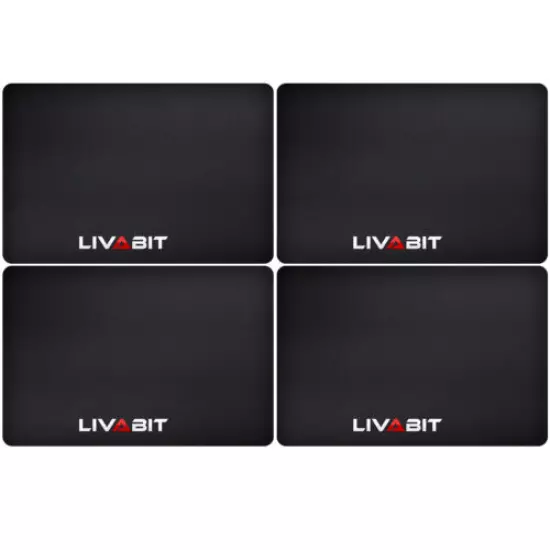 LIVABIT 4PK 11x17" Gunsmith Cleaning Tool Work Bench Gun Mat Black 4mm Thickness