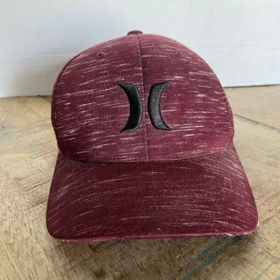 Hurley Hat Red Yupoong Hat Adjustable Adult Size L/XL Red Hat Baseball Cap