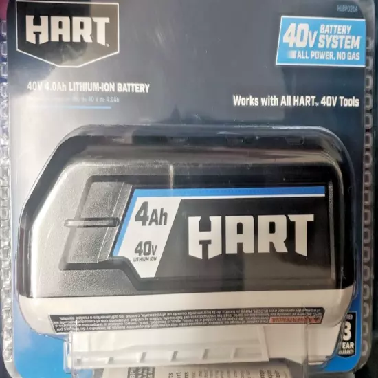 HART 40-Volt 4.0Ah Battery HLBP02, Lithium-Ion Battery. Retails for $148.00