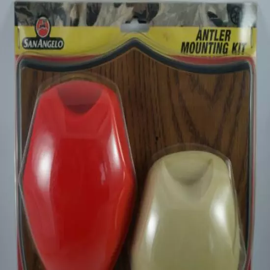 Antler Mounting KIT Red and Tan Skull Cover San Angelo In Package