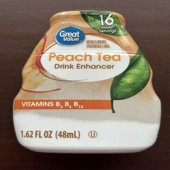 Great Value Peach Tea Liquid Water Drink Enhancer