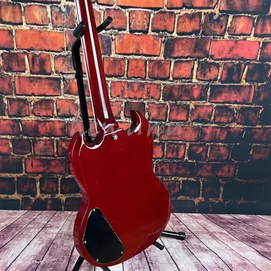 Custom shop Angus Young SG red electric guitar chrome hardware shipping quickly