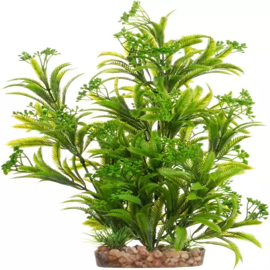 Aquarium Decor Fish Tank Decoration Ornament Artificial Plastic Plant Green, 11.