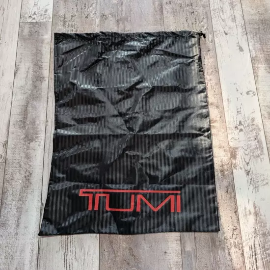 Tumi Black Nylon Drawstring Dust Bag Laundry Bag NWOT