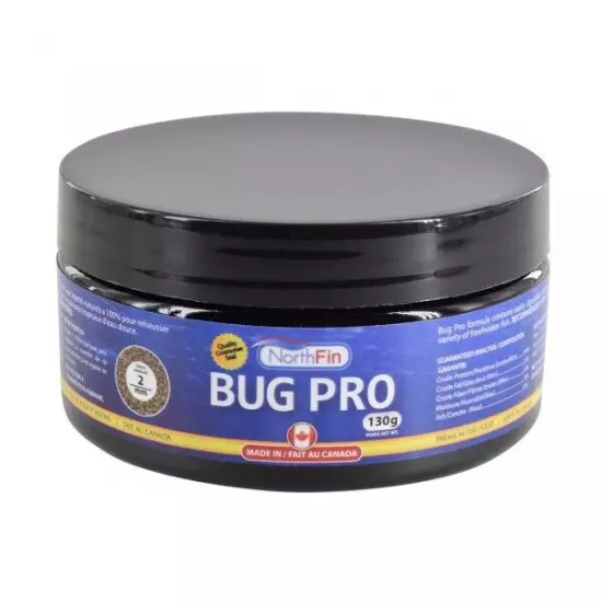 NorthFin Bug Pro, 2mm 130g Slow Sinking Pellets Carnivore & Omnivore