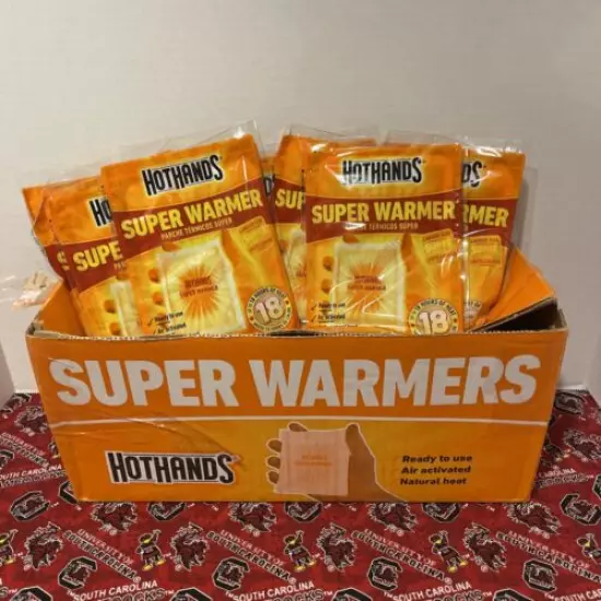 (LOT OF 40) HOT HANDS SUPER WARMER HH1 1 PER PACK 18 HOURS OF HEAT