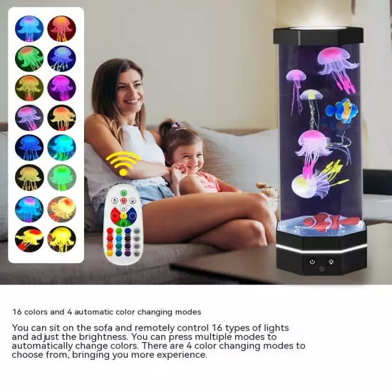 Color-Changing Jellyfish Lava Lamp: 17 Vibrant Colors in a 15" Mesmerizing orb! 