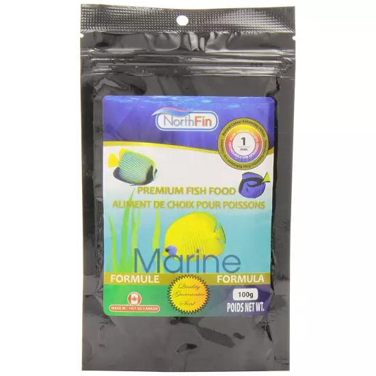 NorthFin Marine Formula 1mm Slow Sinking Pellets 100g Premium Fish Food Pellets 