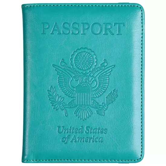 US Passport Holder Leather RFID Blocking Cover Leather Travel Wallet Case Card 