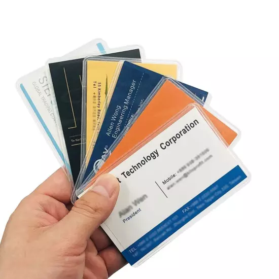 5 Pack - Medicare Card Holder Protector Sleeves - Clear Vinyl Credit Card Covers