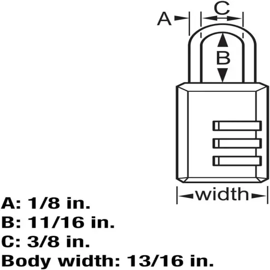 Black Set Your Own Combination Luggage Lock, Custom Combo Suitcase Padlock for T