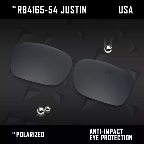 Anti Scratch Polarized Replacement Lens for-Ray Ban RB4165-54 Justin-Options