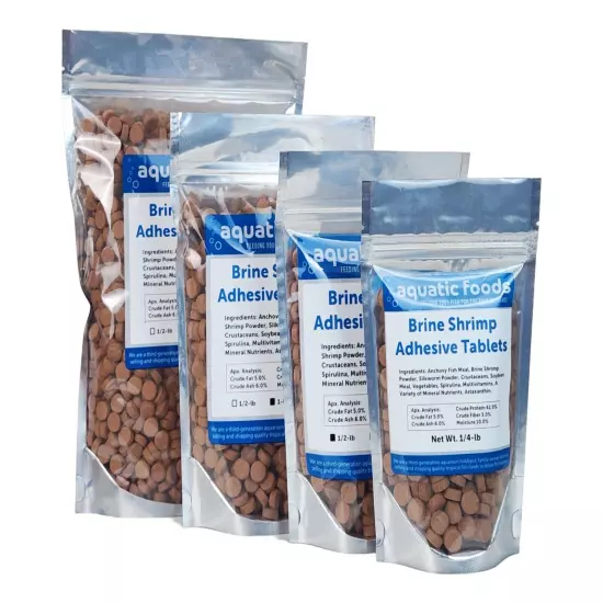 Brine Shrimp Adhesive Tablets for Oscars, Catfish, Cichlids, & All Fish. WL