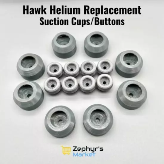 Hawk Helium Buttons Suction Cups Replacement Kit - Improved Design - Made in USA