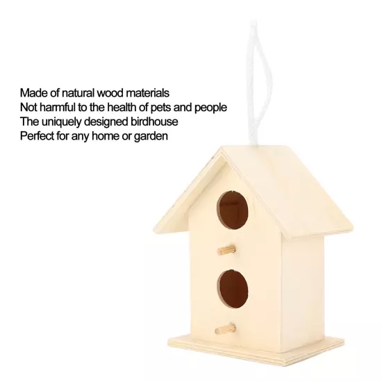 Innovative Wooden Birdhouse Natural And Safe DIY Wooden Small Birdhouse