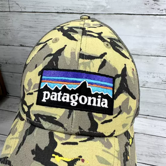 Patagonia P6 Logo Lopro Trucker Hat - Big Camo: Classic Tan