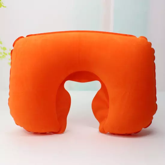 1X Portable Inflatable Flight Pillow Neck U Rest Air Cushion