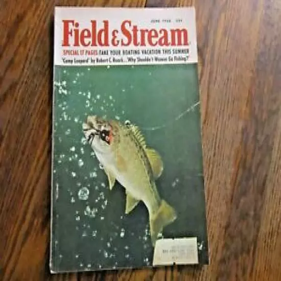 Field and Stream Magazine June 1958 Vintage Issue- Free Shipping!