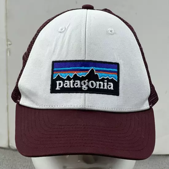 Patagonia Hat Mens Mesh Snapback Trucker Cap OSFA White Red P-6 LoPro Outdoors