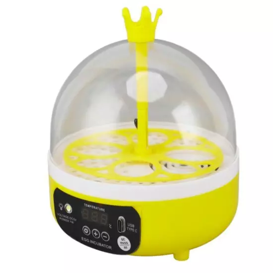 Automatic Egg Incubator Mini 4 Egg Temperature Humidity Control Auto Turner