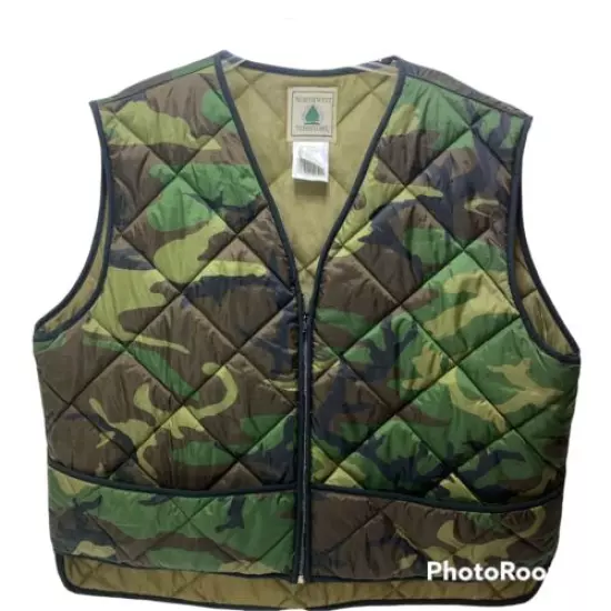 Northwest Territory Men's XXL Full Zip Vest Camo Jacket Quilted Insulation 