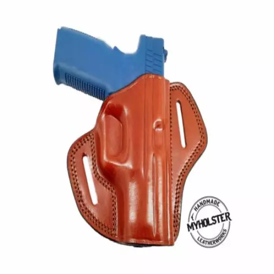 Right Hand Open Top Leather Belt Holster Fits Smith & Wesson M&P 9 M2.0