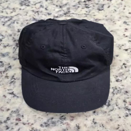 The North Face Hat Cap Strapback Womens Black Logo Hike Embroidered Minimalist 