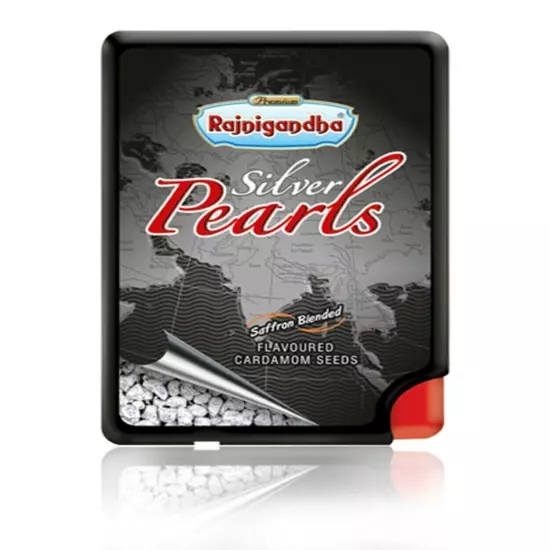 Rajnigandha Silver Pearls 12 x 5.75g Saffron Flavoured Elaichi Cardamom Seeds